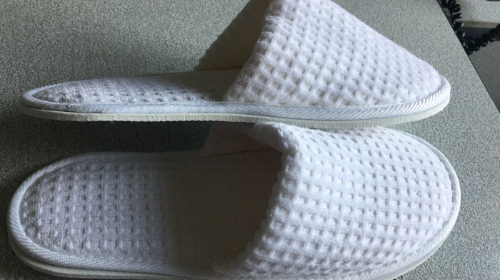 1KSK_waffle velour slipper